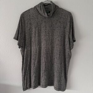 Lauren‎ Ralph Lauren Shirt Women's Plus Size 1X Black Pearl Herringbone